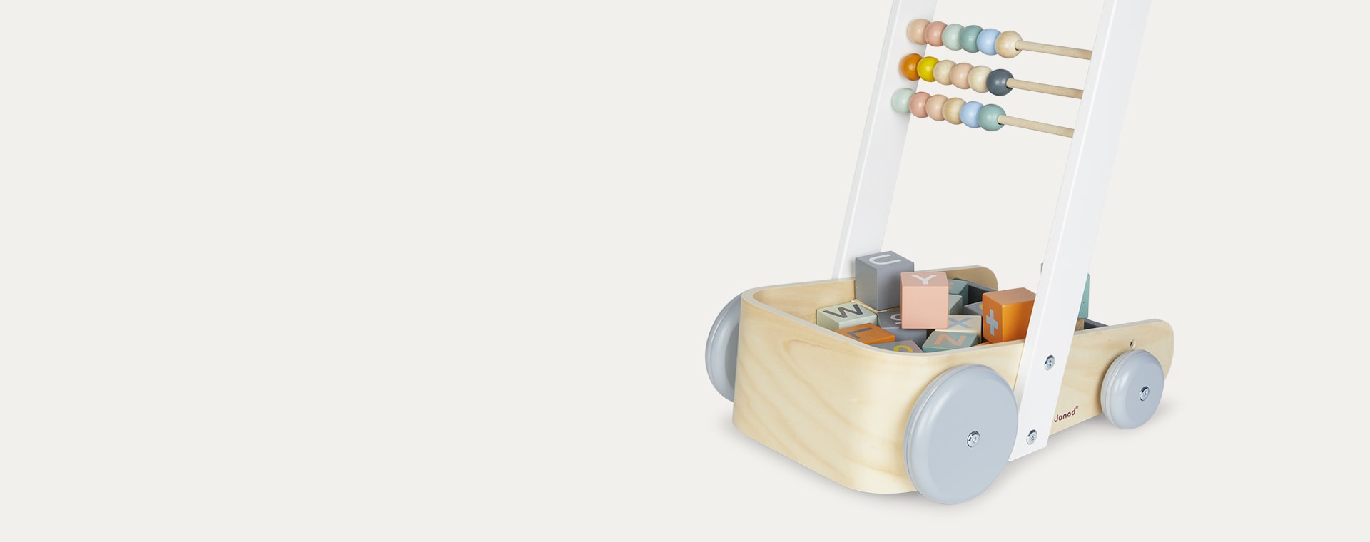 Multi Janod Sweet Cocoon Cart With ABC Blocks