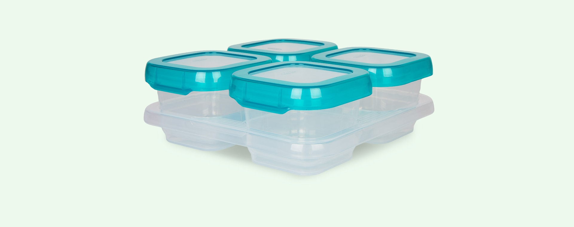 Teal OXO Tot Baby Blocks Freezer Storage Containers (4oz)
