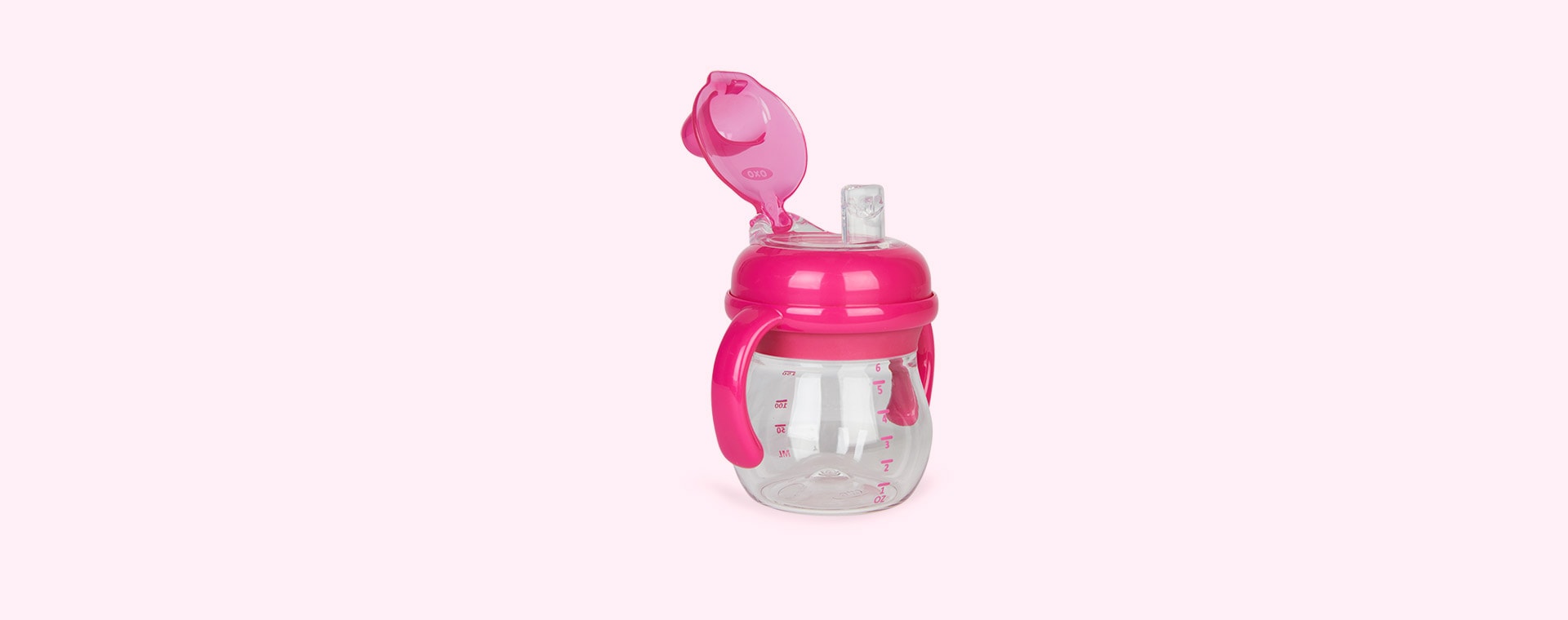 Raspberry OXO Tot Transitions Soft Spout Sippy Cup With Handles