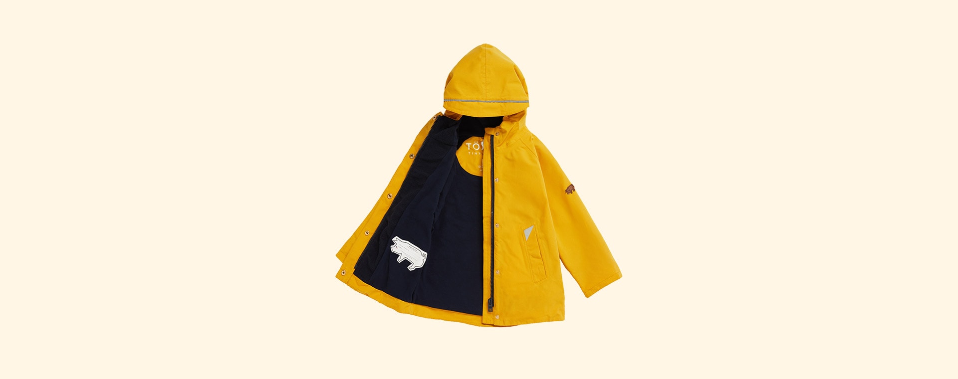 Fisherman Yellow Töastie Kids Recycled Waterproof Raincoat