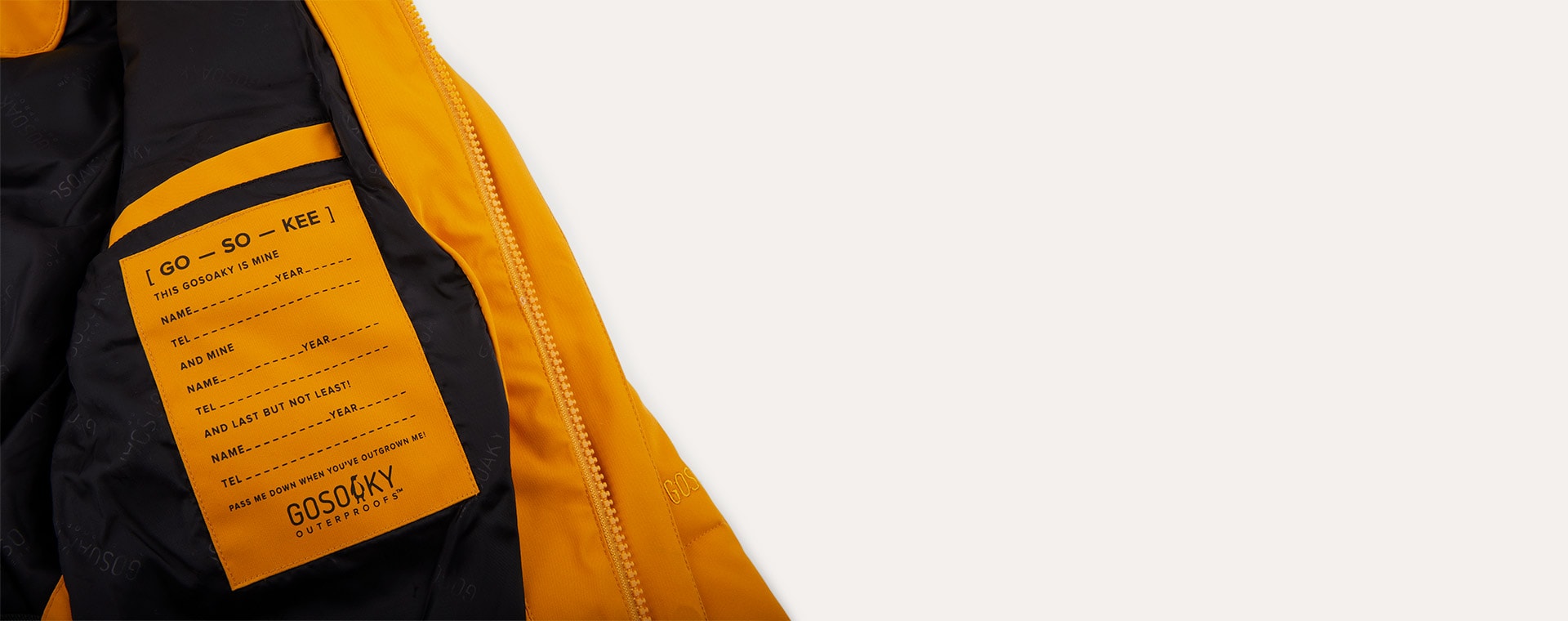 Golden Yellow GOSOAKY Tiger Eye Unisex Puffer Jacket