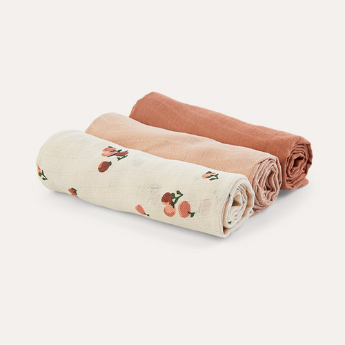 Peaches Avery Row 3-Pack Muslin Squares