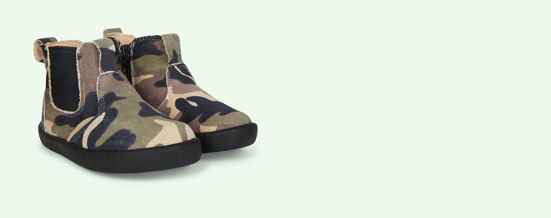 Army Camo old soles New Click Boot