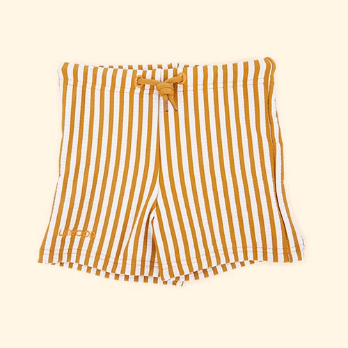 Stripe: Golden Caramel/White Liewood Otto Swim Pants Seersucker