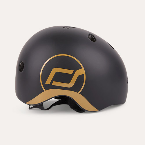 Black and Gold Scoot & Ride Highway Kick 1 Helmet