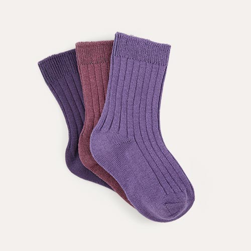 Lavender Mix KIDLY Label 3-Pack Socks