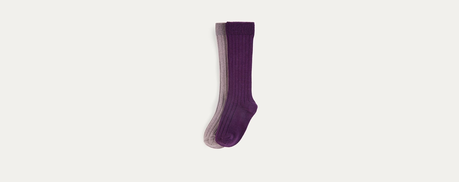 Lavender Mix KIDLY Label 2-Pack Long Socks