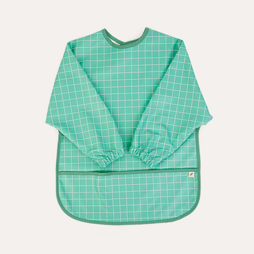 Mint Grid KIDLY Label Recycled Coverall Bib