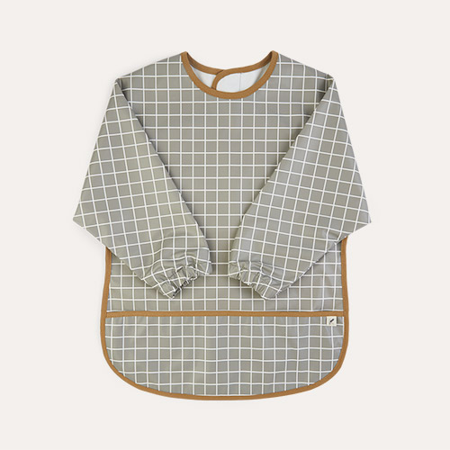 Grid Print KIDLY Label Recycled Coverall Bib