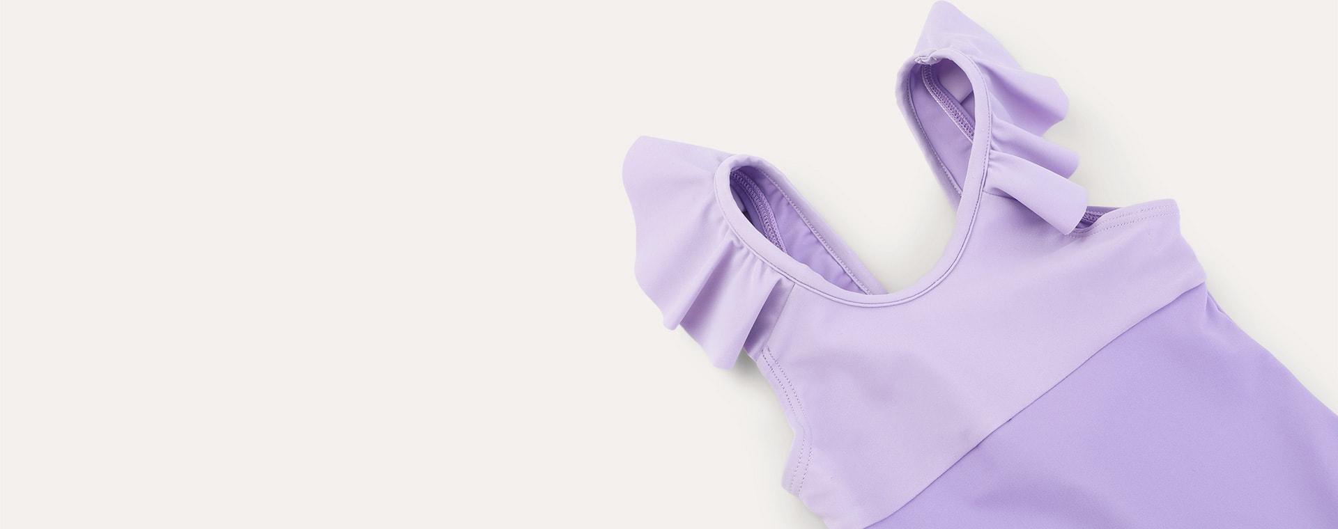 Lilac KIDLY Label Recycled Frill Swimsuit