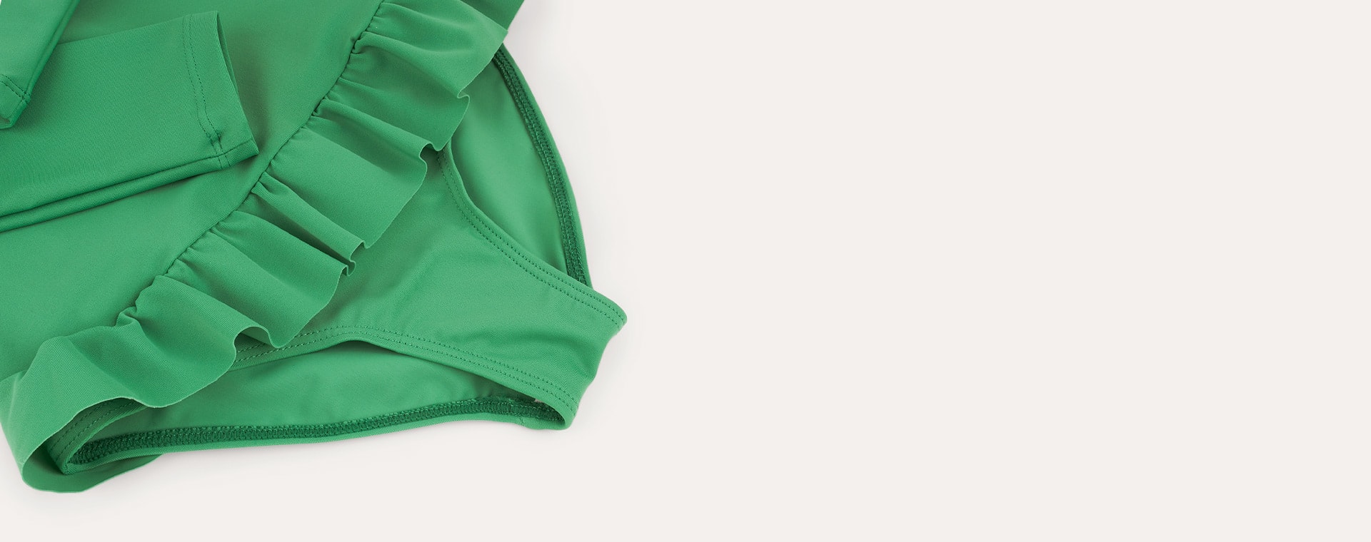 Grass Green KIDLY Label Recycled Long Sleeve Swimsuit