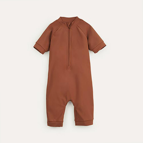Rust KIDLY Label Recycled Sun Suit