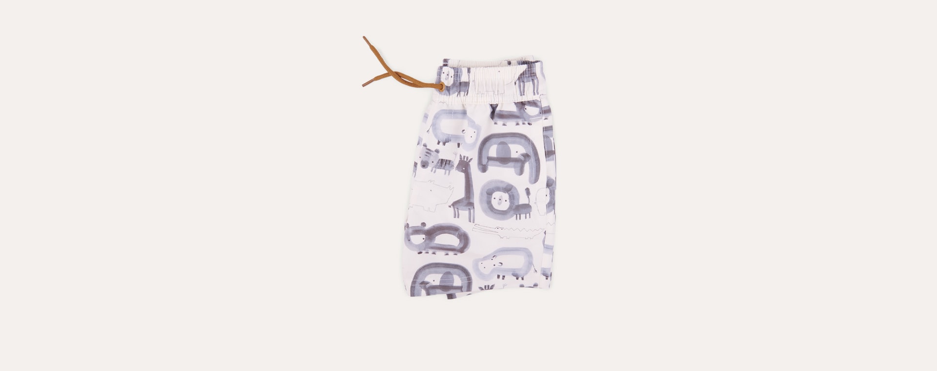 Grey Print KIDLY Label Recycled Swim Shorts