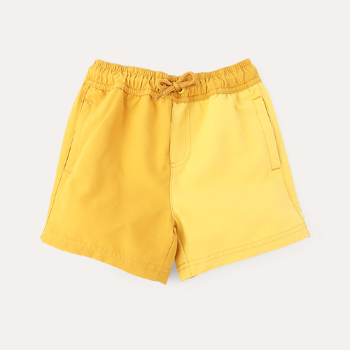 Mustard Mix KIDLY Label Recycled Swim Shorts