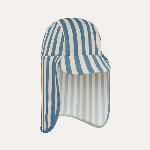 Blue Stripe KIDLY Label Recycled Sun Hat