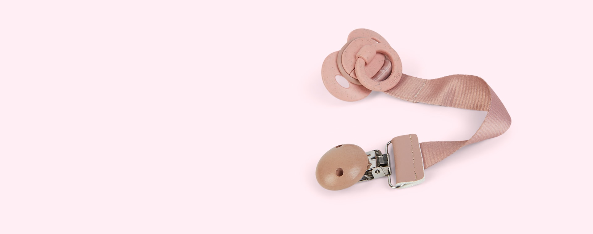 Faded Rose Elodie Wood Soother Clip