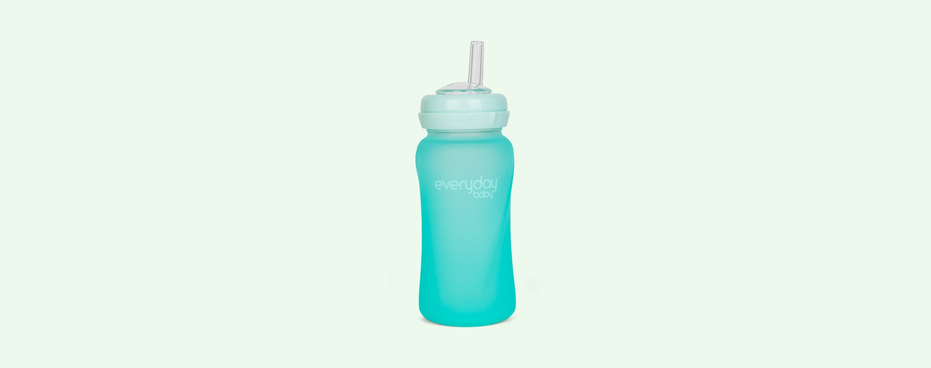 Mint Green Everyday Baby Glass Straw Bottle