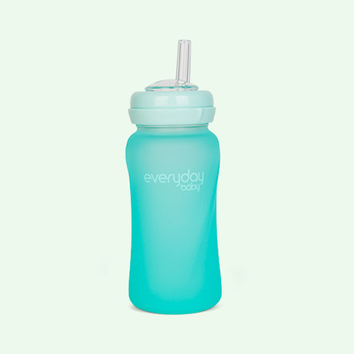 Mint Green Everyday Baby Glass Straw Bottle