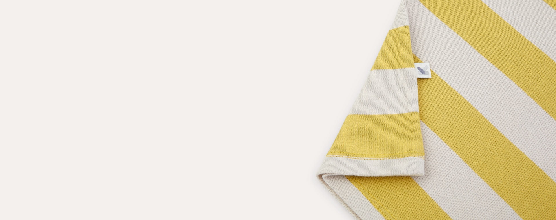 Mustard Stripe KIDLY Label Organic Short Sleeve Pyjamas