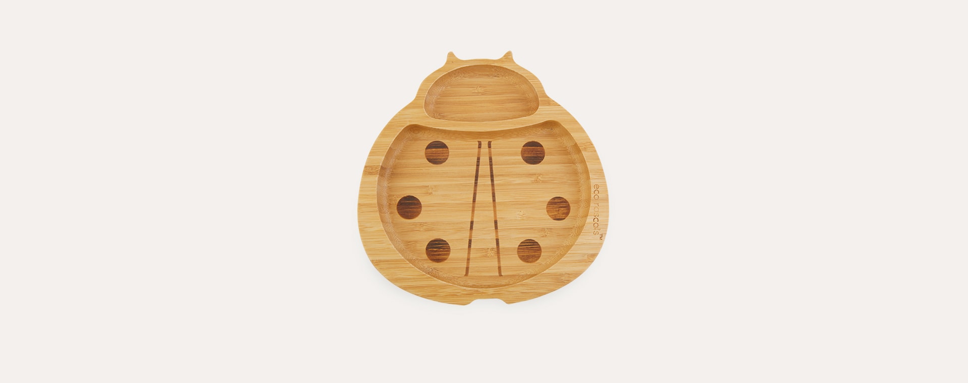 Red eco rascals Bamboo Suction Ladybird Plate