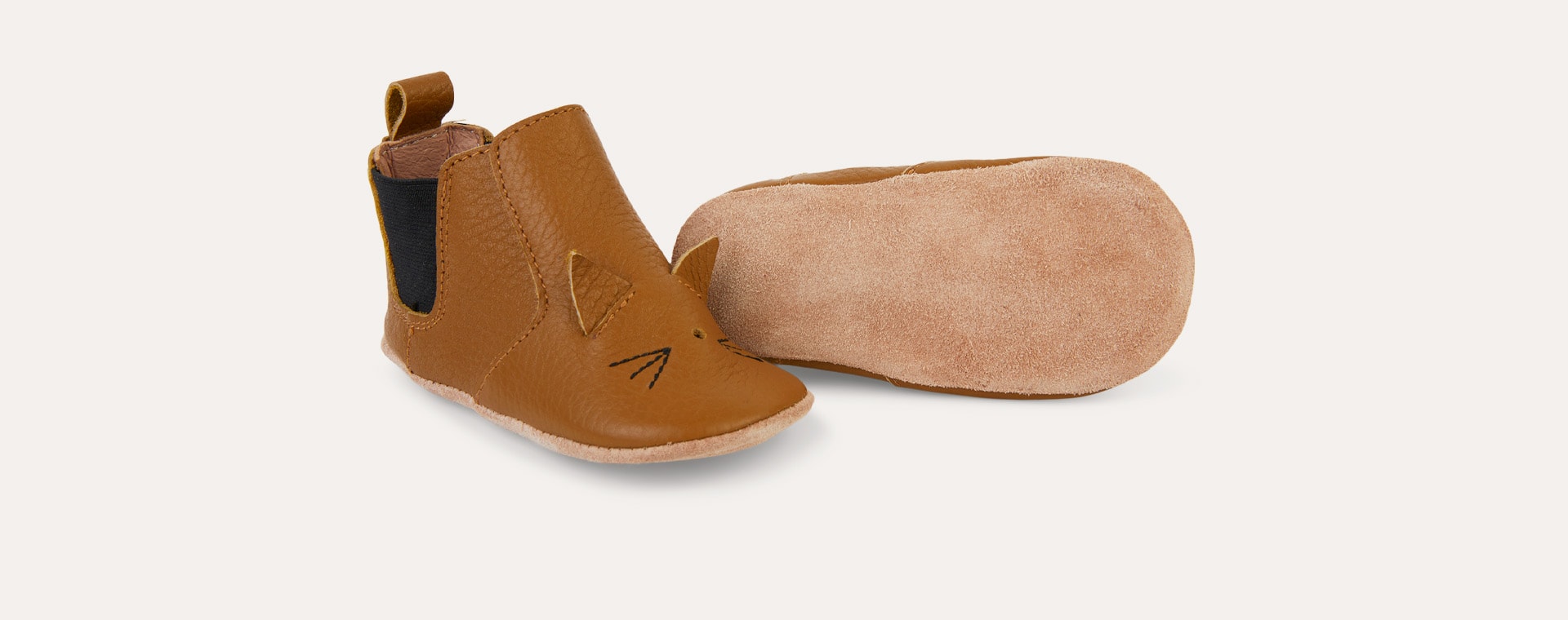 Cat Golden Caramel Liewood Edith Leather Slippers