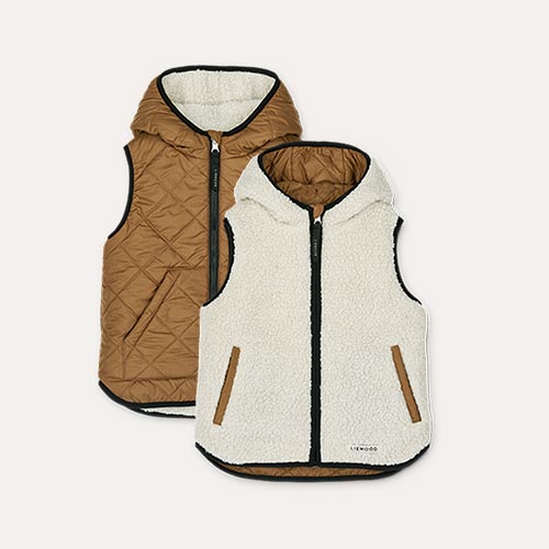 Pecan / Sandy Mix Liewood Diana Reversible Vest