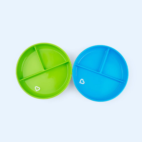 Blue/Green Munchkin 2-Pack Suction Plates