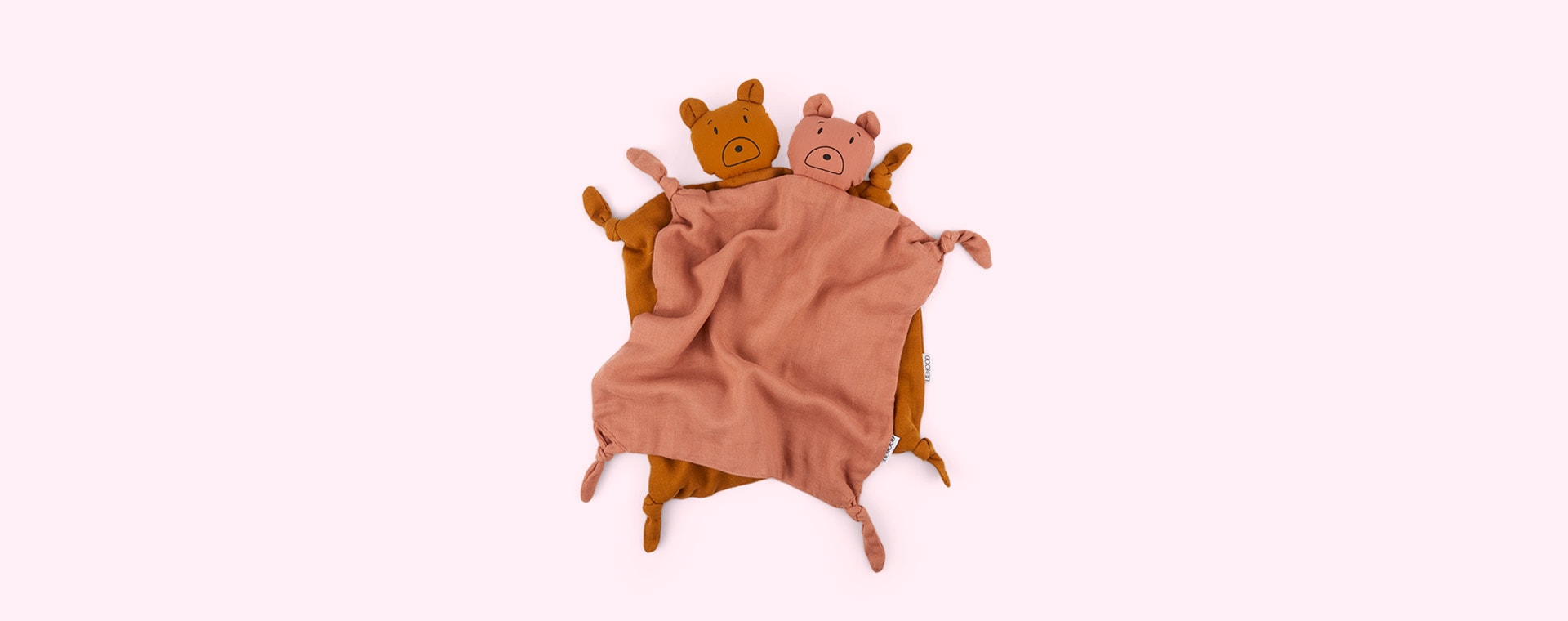 Mr Bear Tuscany Rose/Golden Caramel Mix Liewood 2-Pack Agnete Cuddle Cloth