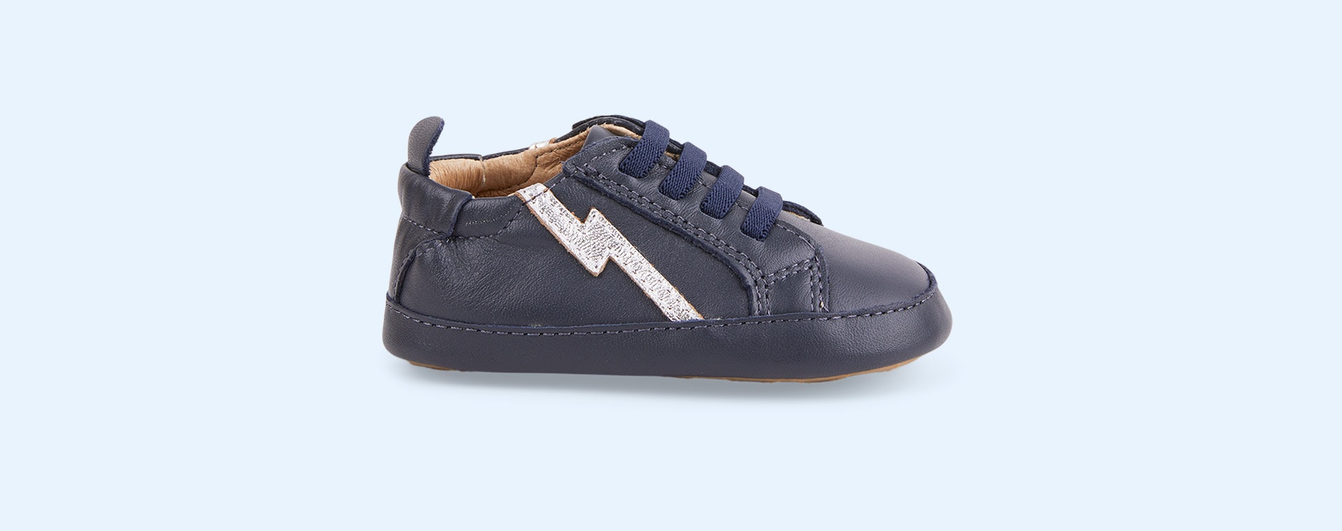 Navy / Silver old soles Bolty Baby Sneakers