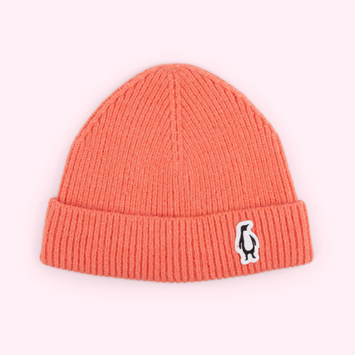 Persimmon Pink GOSOAKY Red Dragon Penguin Badge Hat