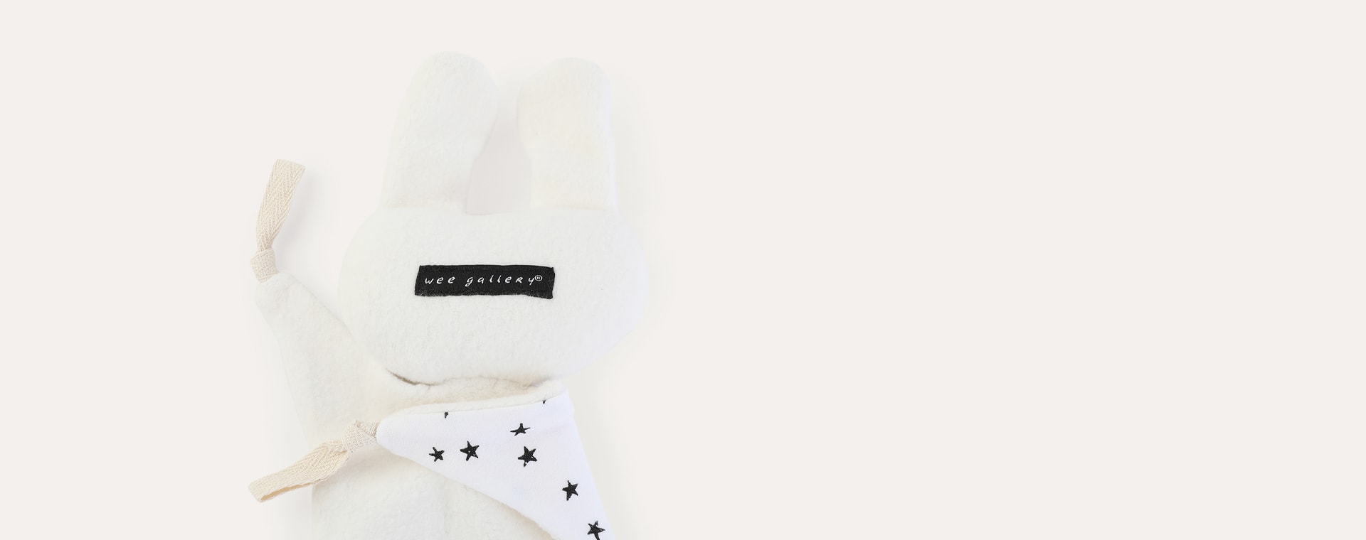 White - Stars Wee Gallery Cuddle Bunny
