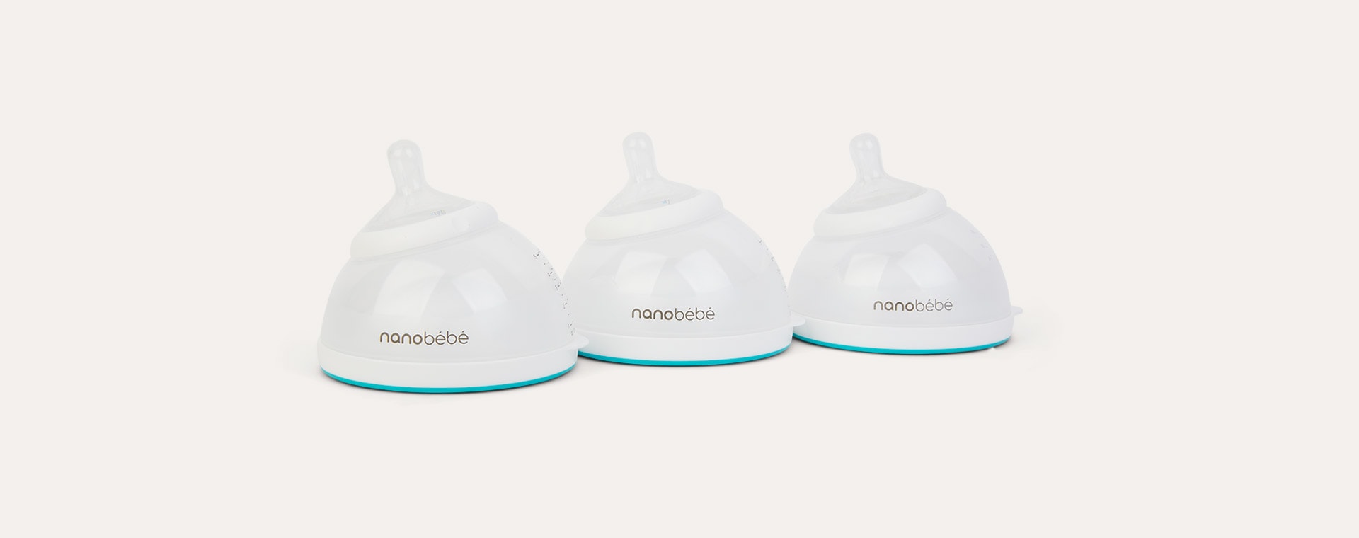Teal nanobébé Breast Milk Bottle 3 Pack