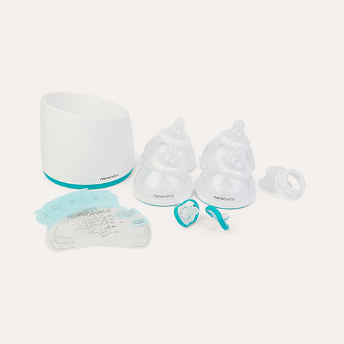 Teal nanobébé Breastmilk Bottle Starter Set
