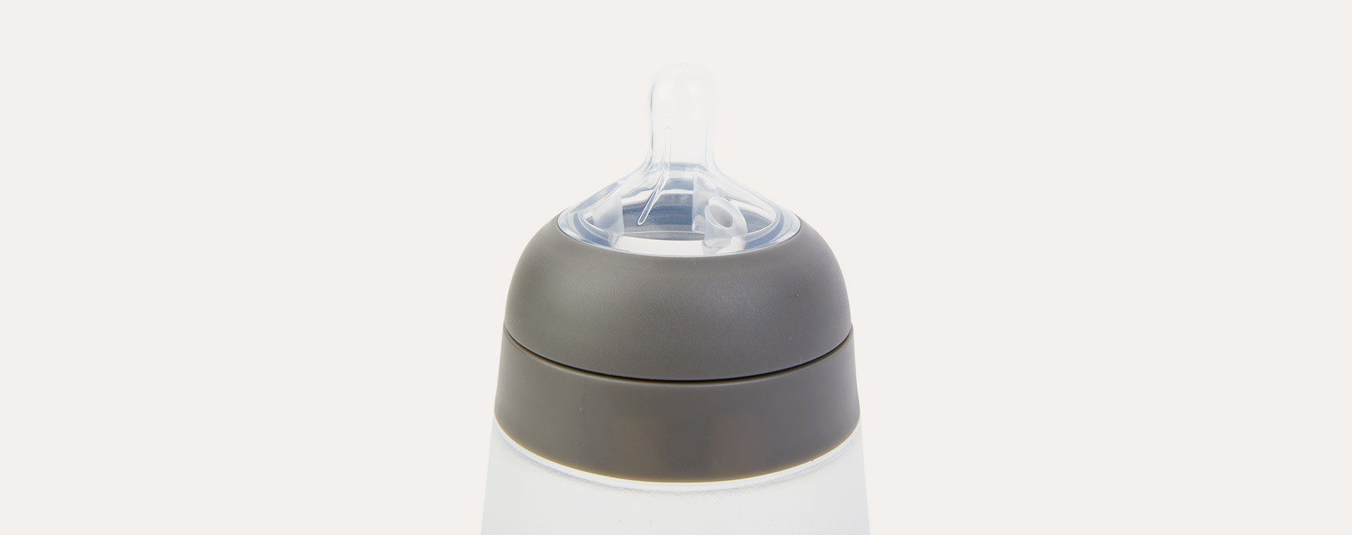 Grey nanobébé 2-Pack Flexy Silicone Baby Bottles