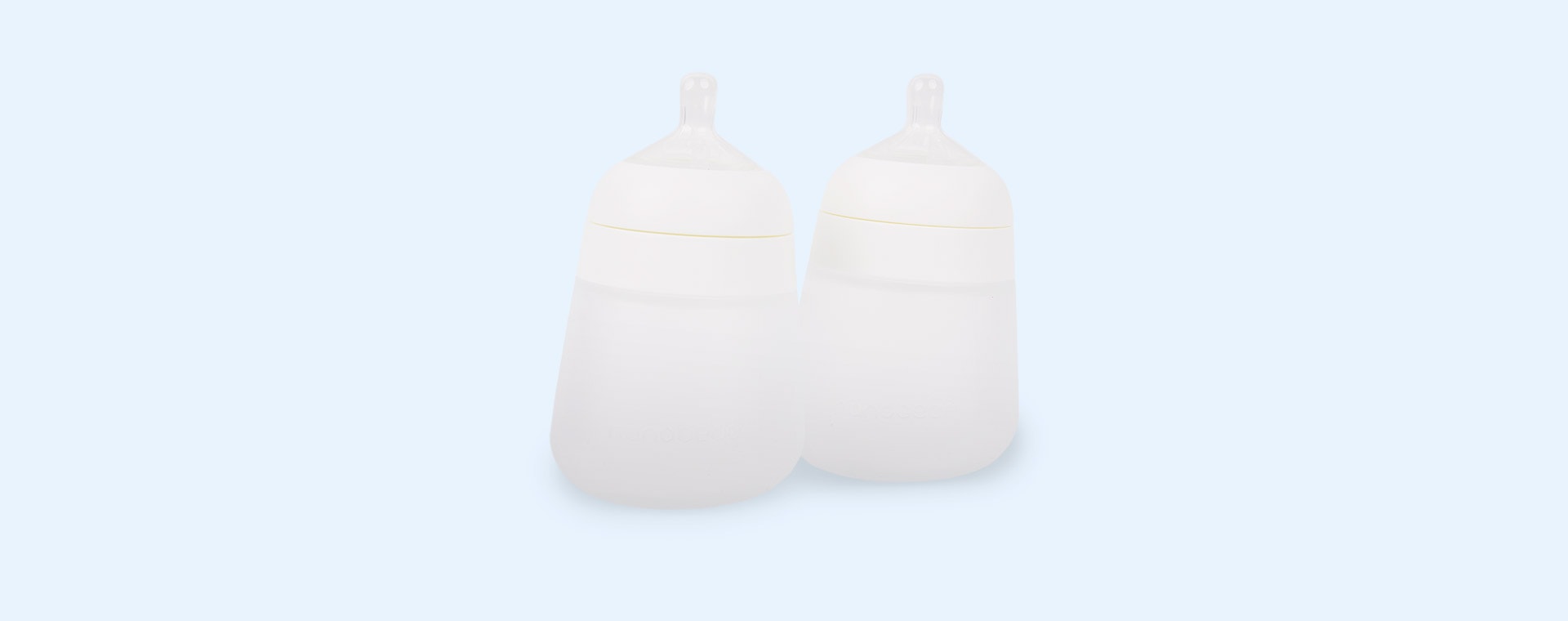White nanobébé 2-Pack Flexy Silicone Baby Bottles