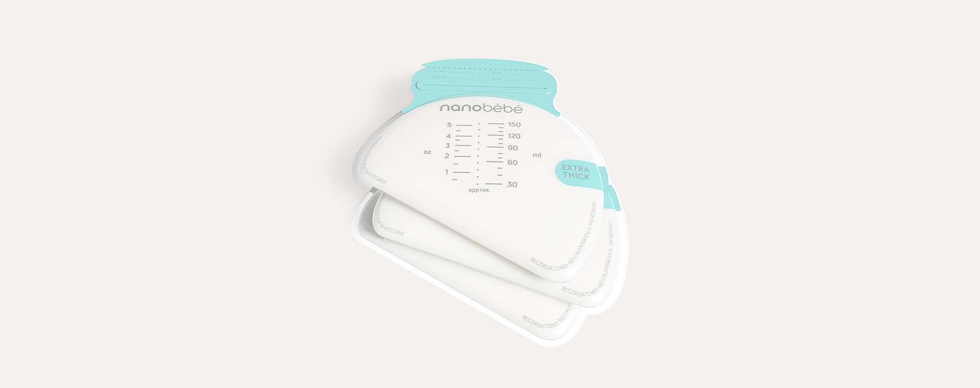 Clear nanobébé 50 Breast Milk Storage Bags