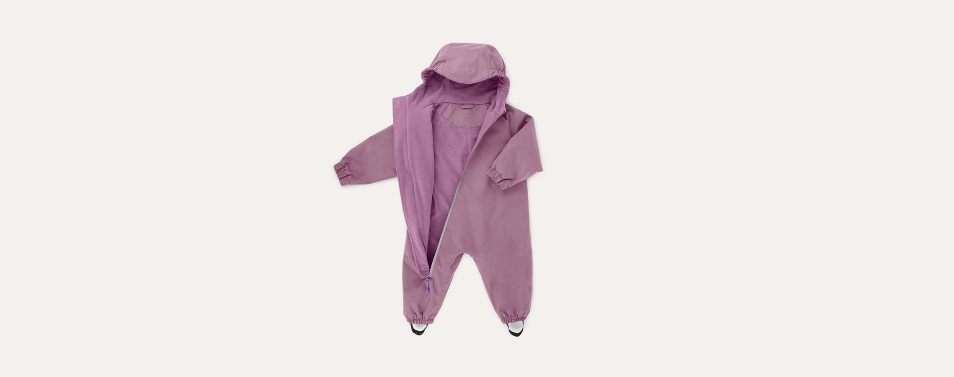 Grape KIDLY Label Fleece Lined Puddle Suit