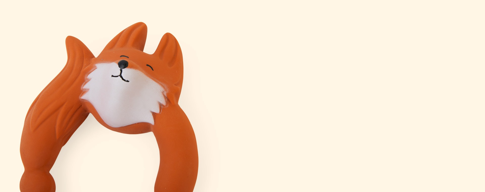 Orange Natruba Fox Teether