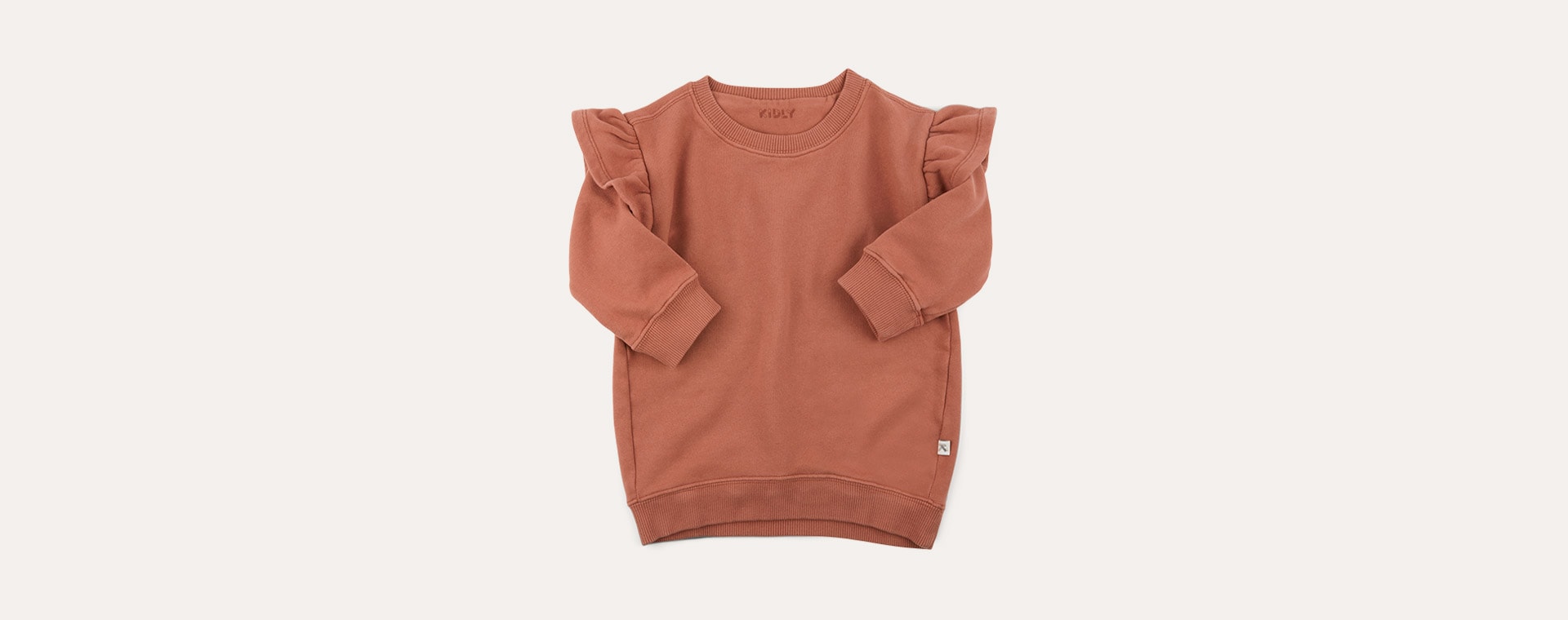 Copper KIDLY Label Sweatshirt Frill Dress
