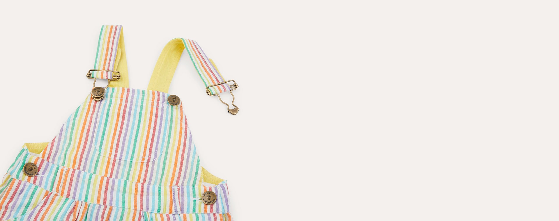 Multi Dotty Dungarees Rainbow Seersucker Dress