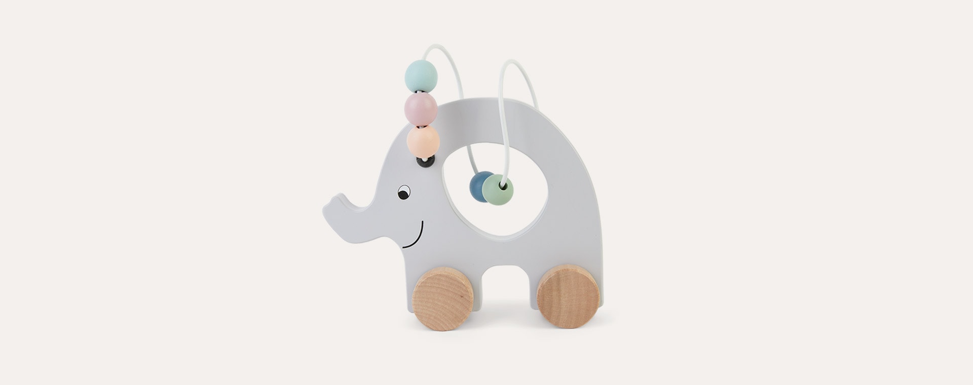 Grey Jabadabado Pull Elephant Abacus