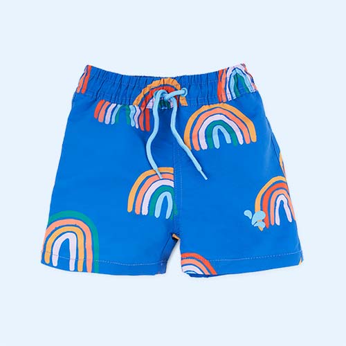 Blue rainbow Muddy Puddles UV Protective Shorts