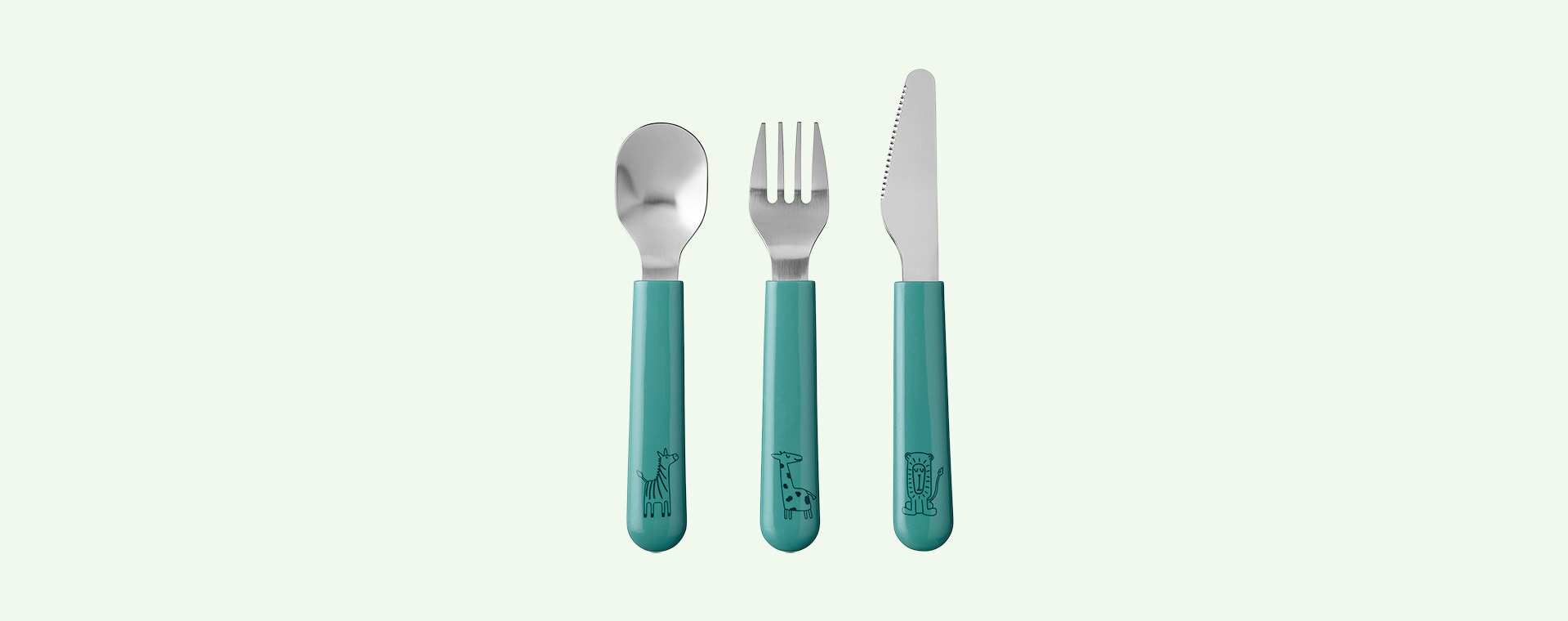Deep Turquoise Mepal Cutlery Set Mio 3 Pieces