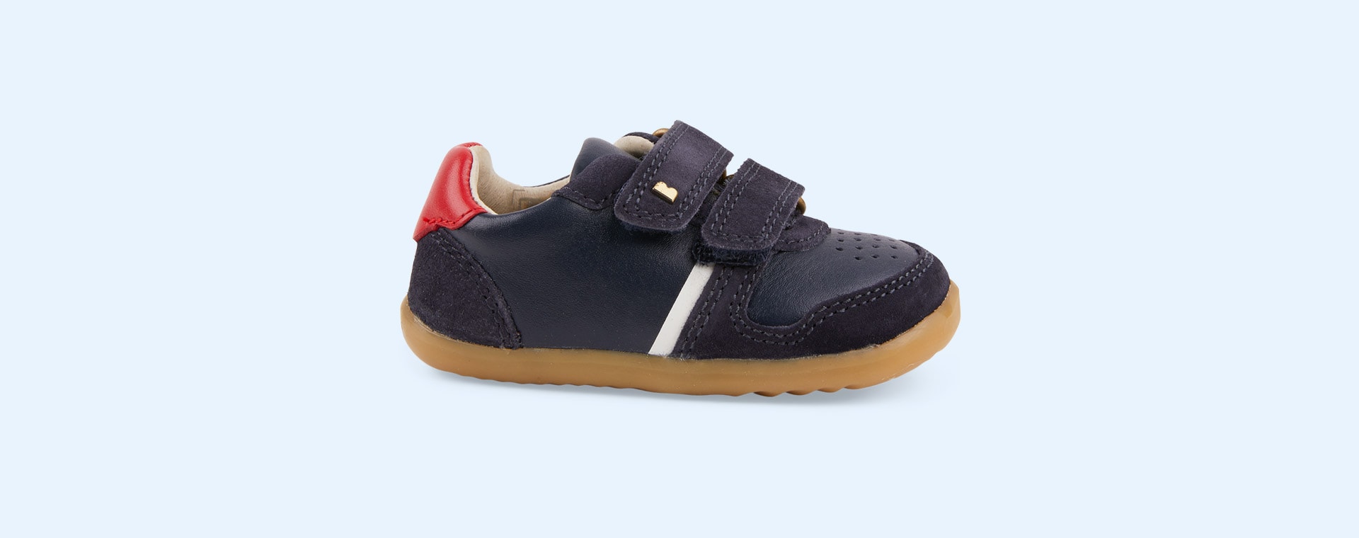 Navy + Red Bobux Step Up Riley Retro Trainer