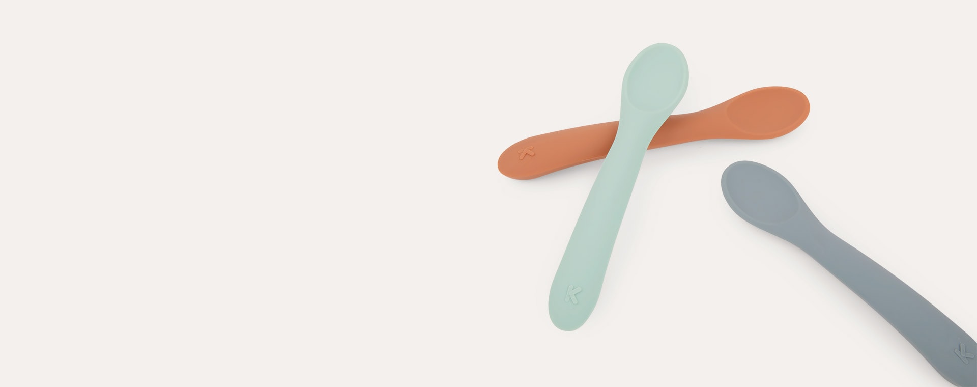 Jade Mix KIDLY Label 3-Pack Weaning Spoons