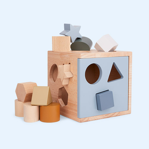 Geometric/Blue Fog Multi Mix Liewood Mark Puzzle Cube