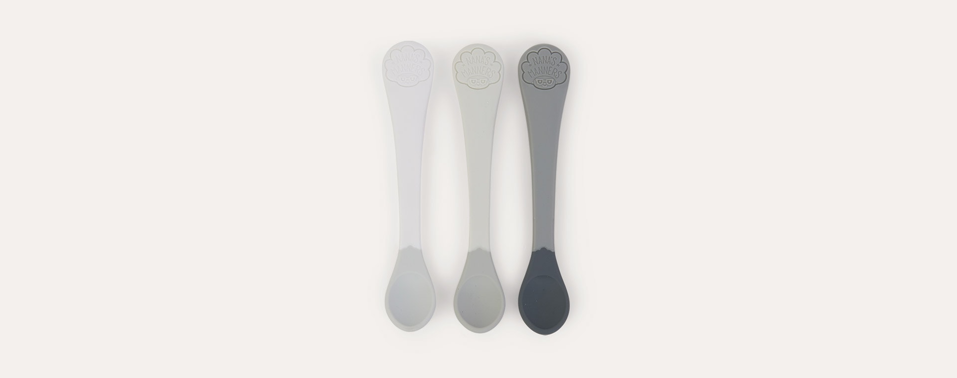 Special Edition Silver Nana's Manners 3-Pack Stage 1 Weaning Spoons
