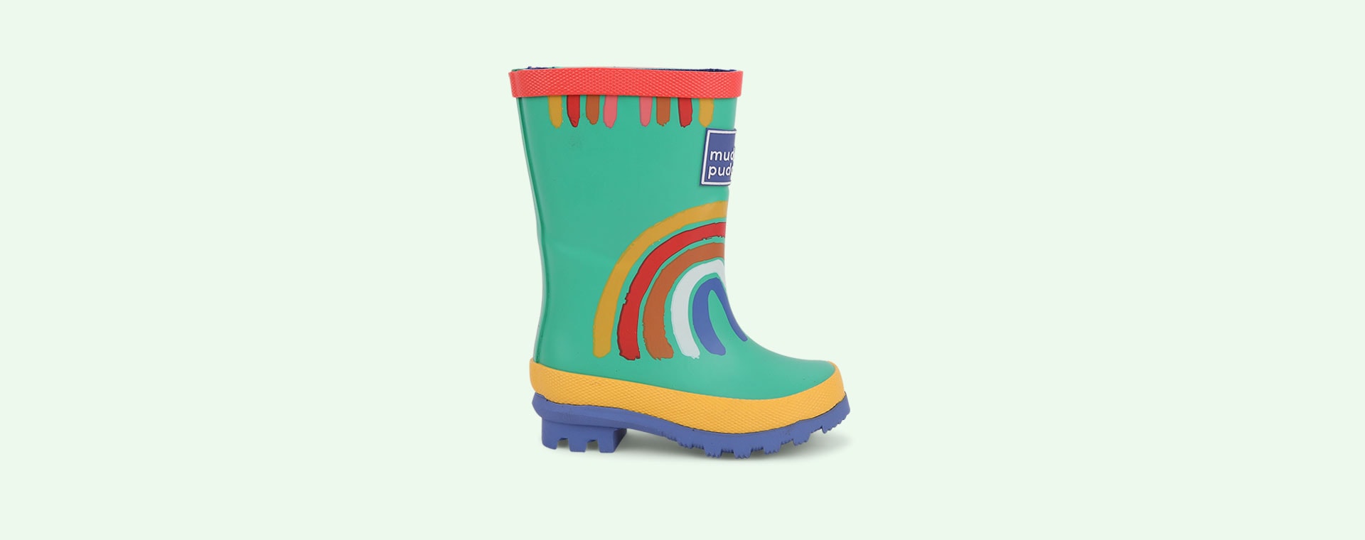 Green Rainbow Muddy Puddles Puddle Stomper Wellies