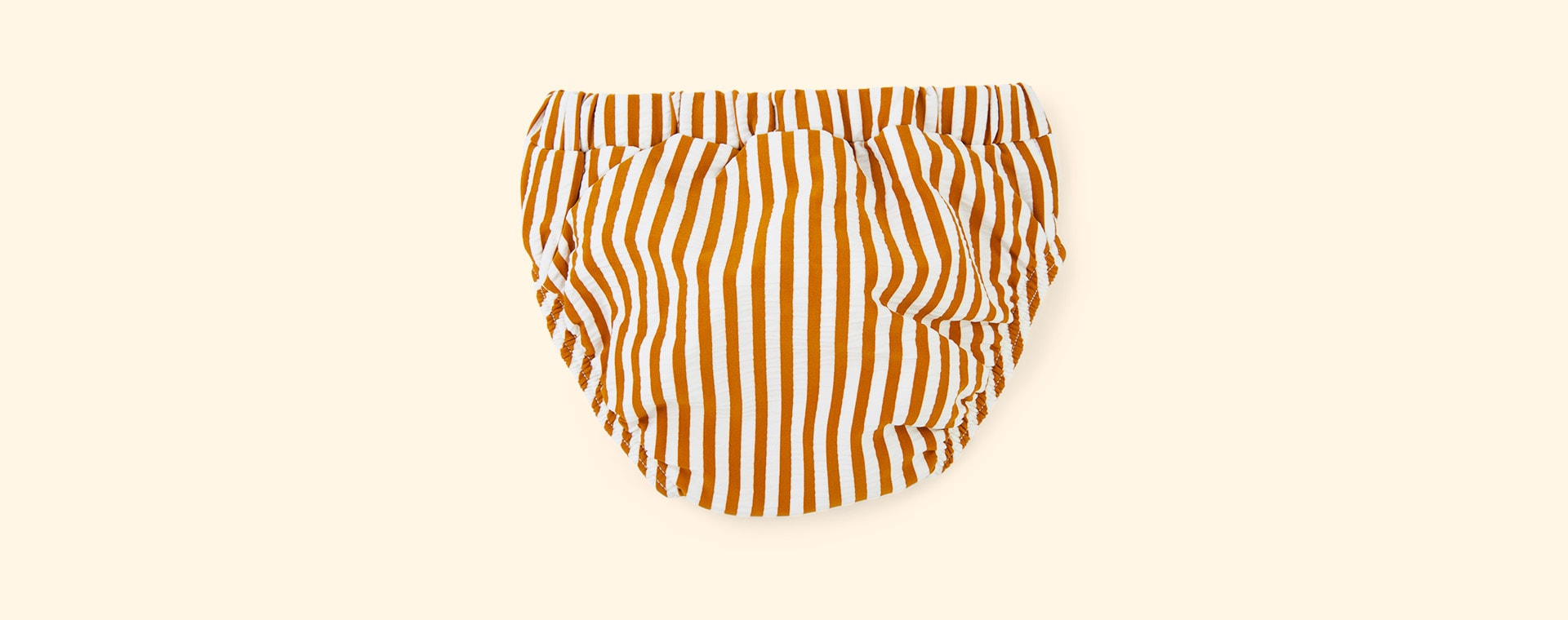 Mustard Stripe Liewood Frej Baby Swim Pants Seersucker