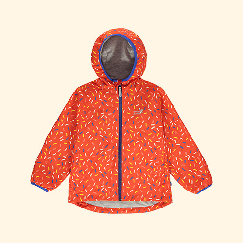 Red Sprinkles Muddy Puddles EcoLight Rain Jacket